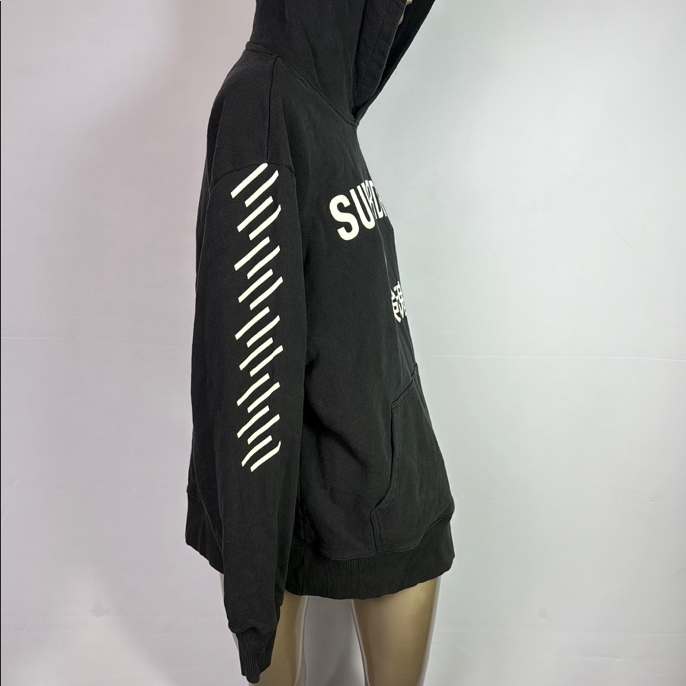 Superdry Core Sport In Black Hoodie Bold Branding Casual Style - Picture 7 of 9